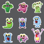 1000+ Monsters Stickers Bundle | Cute, Scary & Cartoon Monster PNG Stickers for Kids, Gaming & Crafts
