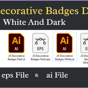 20 Decorative Badge Templates | Vintage & Modern Editable PSD Vector Designs