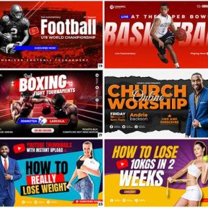 150 Stunning PSD Thumbnails for Social Media Marketing and Video Design