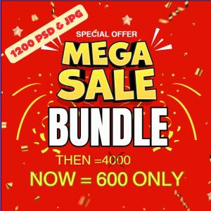 Hot Mega Bundle 14 Folders Full of Unlimited PSD | Editable Photoshop Templates for Flyers, Social Media & Branding